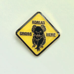 Koala Road Sign hat pin