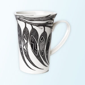 Dancing Wombat porcelain mug