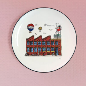 Skipping Girl design porcelain canape plate by Squidinki