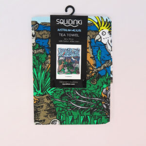Squidinki Wildlife tea towel in its packet