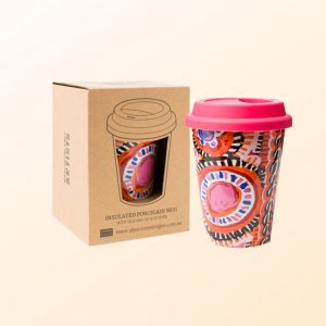 Murdie Morris design travel coffee mug and gift box