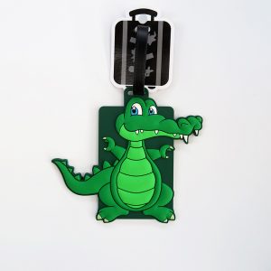 Crocodile character luggage tag