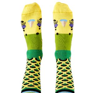 Green Budgie socks
