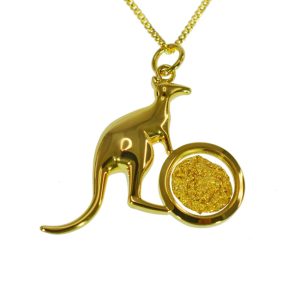 Gold Pendant Kangaroo