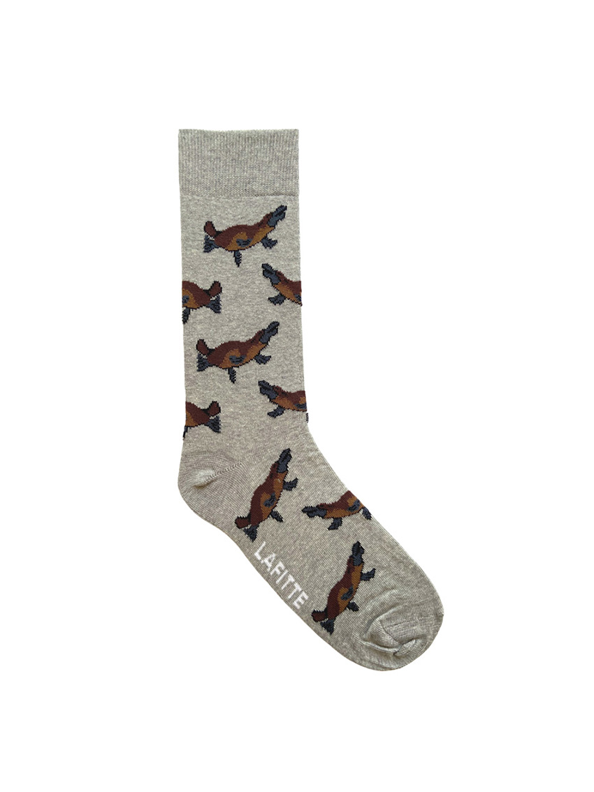 Lafitte Australian Platypus Socks - Grey - Souvenirs Direct