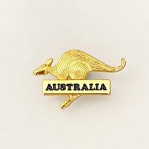 Gold kangaroo pin