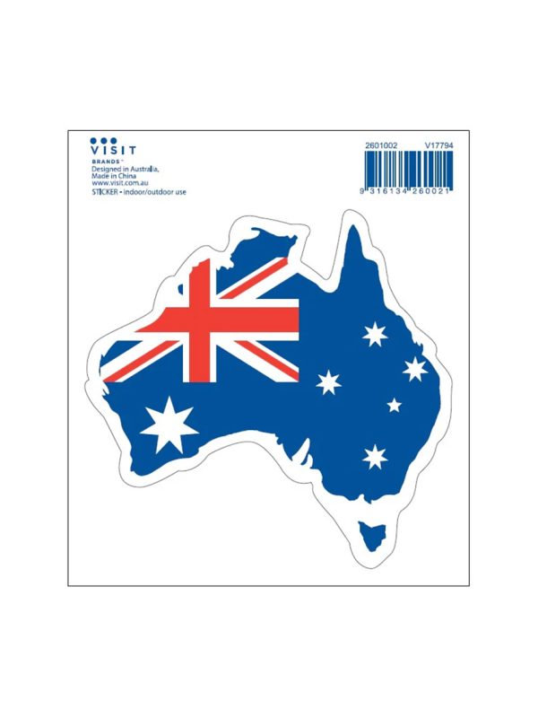 Australian Flag in map shape sticker