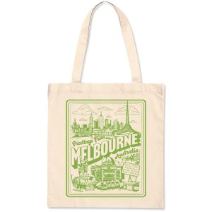 Greeting from Melbourne cotton tote bag