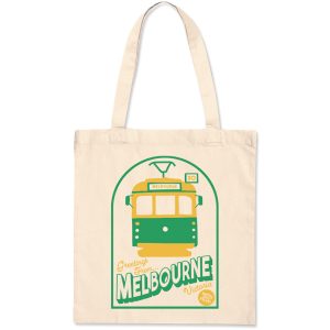 Happy Day People Melbourne Tram tote bag