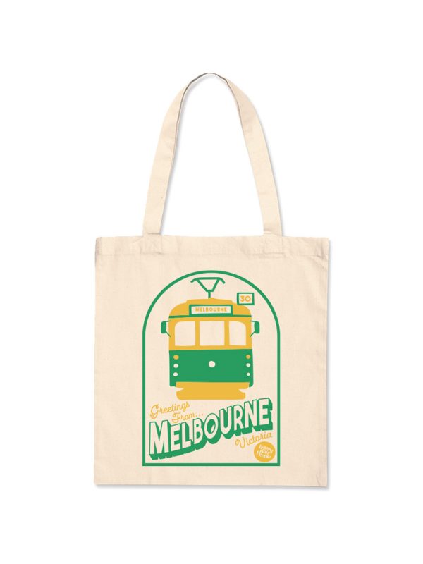 Happy Day People Melbourne Tram tote bag