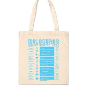 Happy Day People Melbourne Weather tote bag