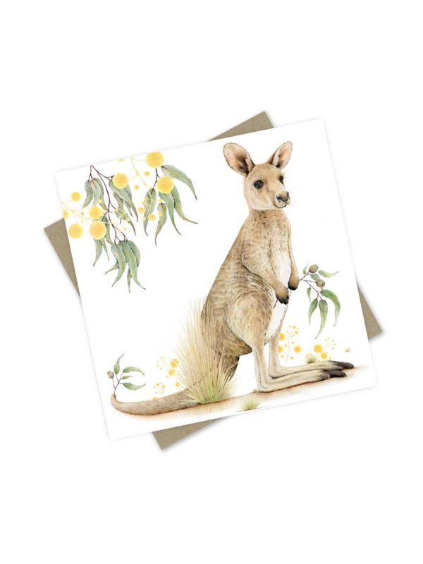 Kangaroo Greeting card and envelope