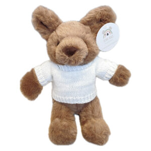 Petite Vous Kangaroo plush in a jumper