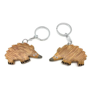 Wooden Echidna Keyring