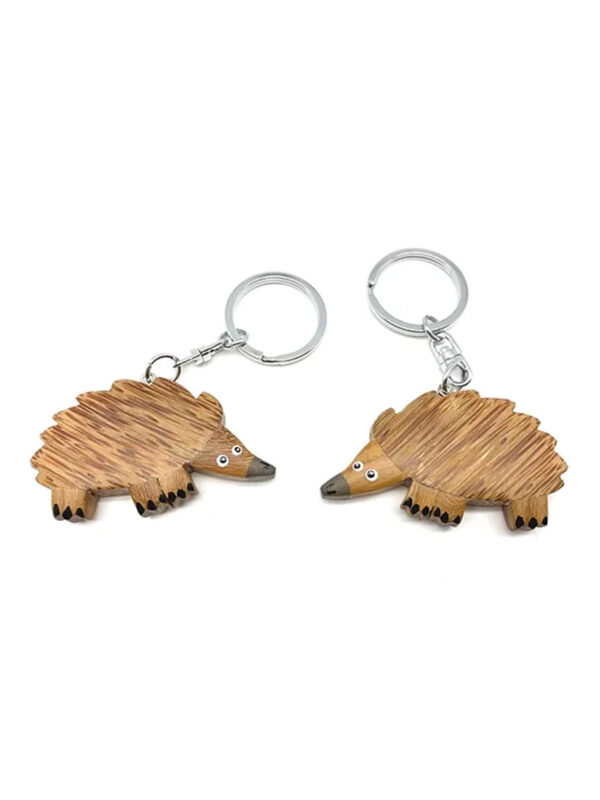 Wooden Echidna Keyring