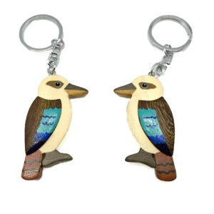 kookaburra wooden keyring