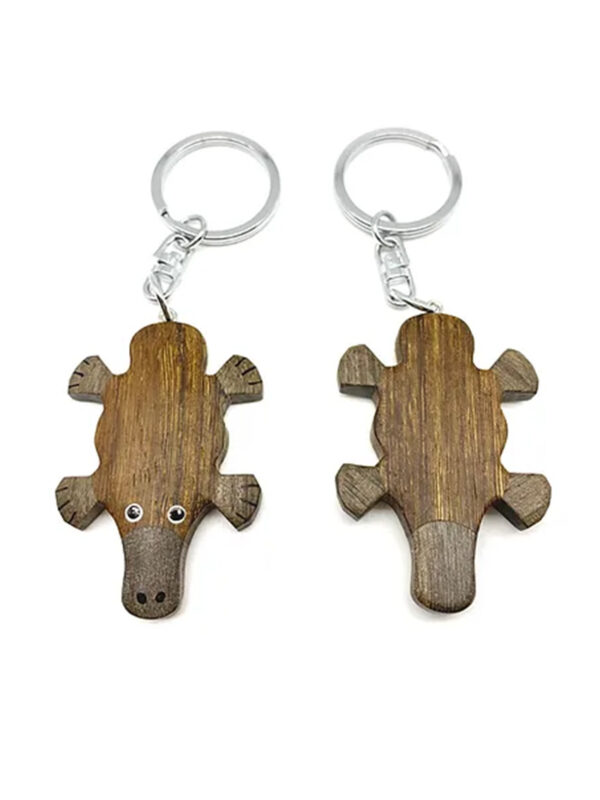 Wooden Platypus Keyring