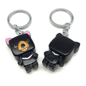 Tasmanian Devil Cube Head Keyring