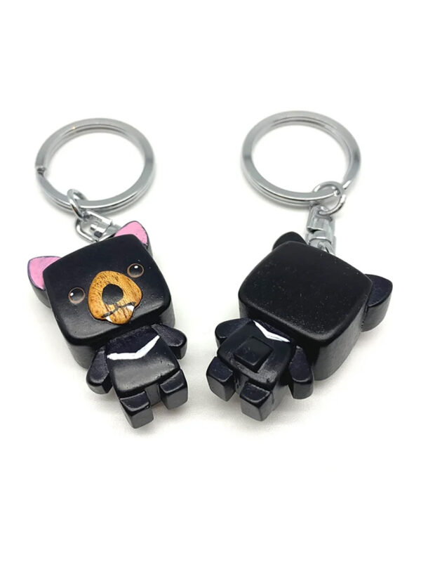 Tasmanian Devil Cube Head Keyring