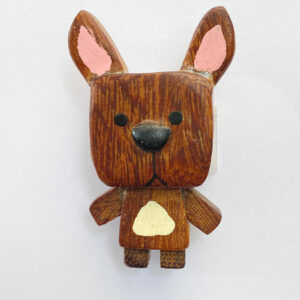 Kangaroo cube head wooden magnet